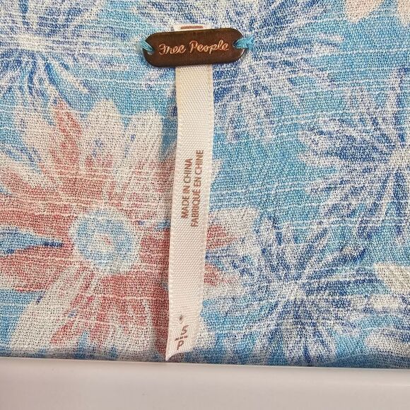 Free People Dark Star Cutout Dress in Blue Floral - Size S - Picture 2 of 11